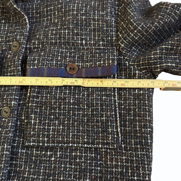 Cotélac Womens Tweed Jacket Plaid Wool Size US 8 Boxy Mixed Media‎ Office Siren - Picture 8 of 14